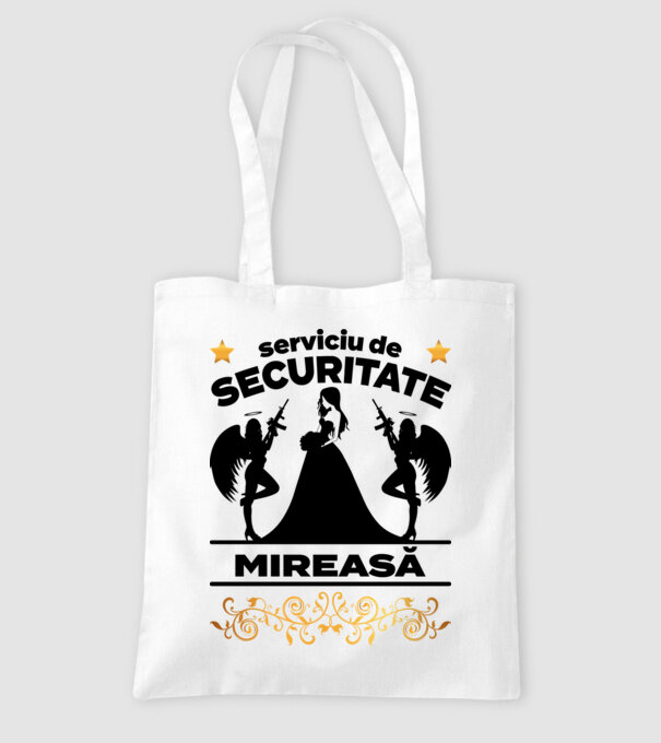 serviciu de securitate mireasă model alb pe tricou