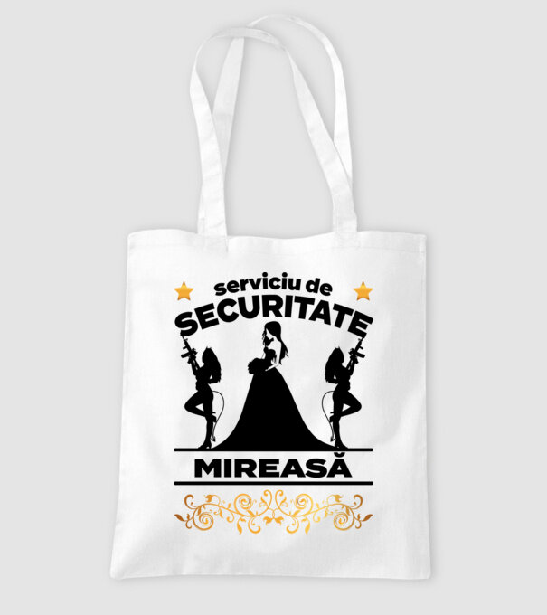 serviciu de securitate mireasă model alb pe tricou