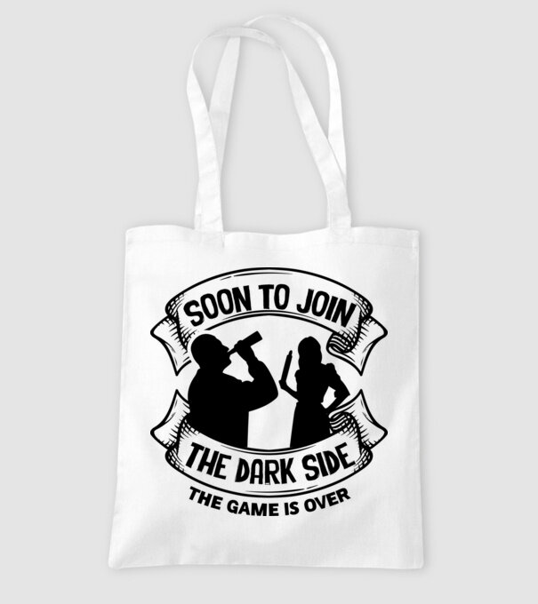 Soon join the dark side model alb pe tricou