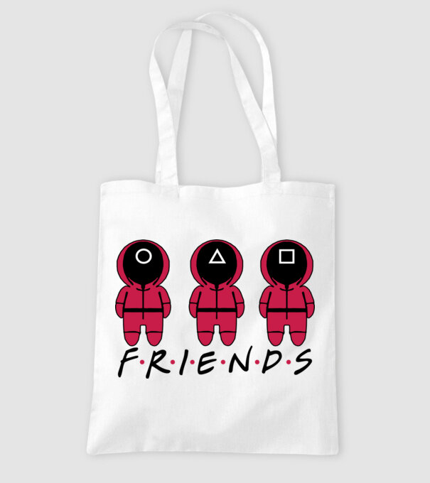 squid game friends model alb pe tricou