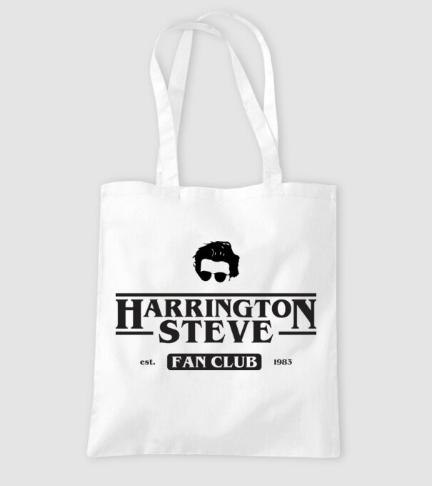 steve harrington fan club model alb pe tricou