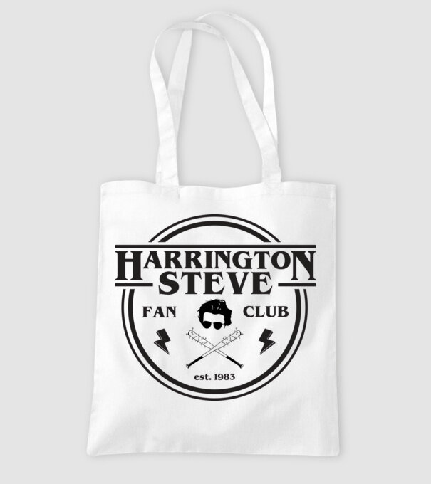 steve harrington fan club est 1983 model alb pe tricou