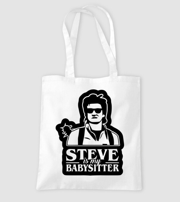 steve is my babysitter model alb pe tricou