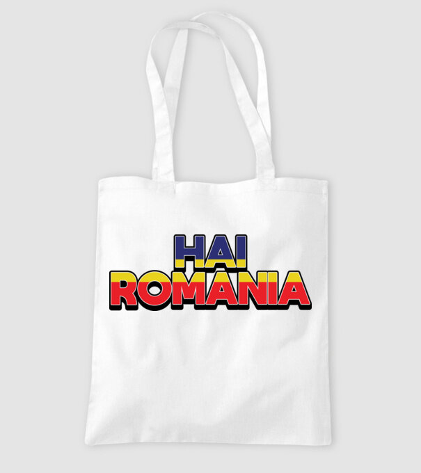 Subtitlu Hai Romania model alb pe tricou