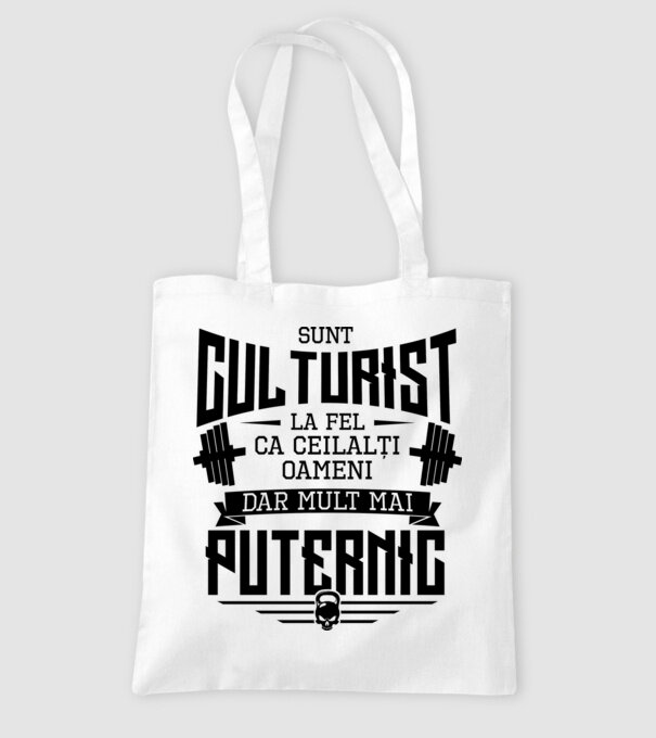 sunt culturist, la fel ca ceilalți oameni, dar mult mai puternic model alb pe tricou