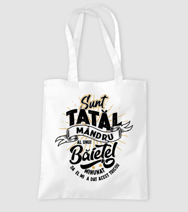 Sunt tatăl mândru al unui băiețel minunat  model alb pe tricou