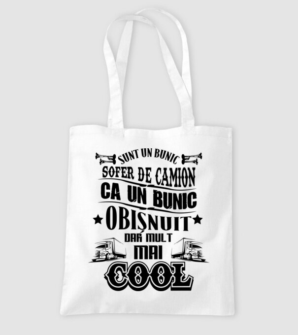 sunt un bunic de șofer de camion, ca un bunic obișnuit, dar mult mai cool model alb pe tricou