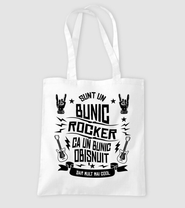 Sunt un bunic rocker, ca un bunic obișnuit, dar mult mai cool model alb pe tricou