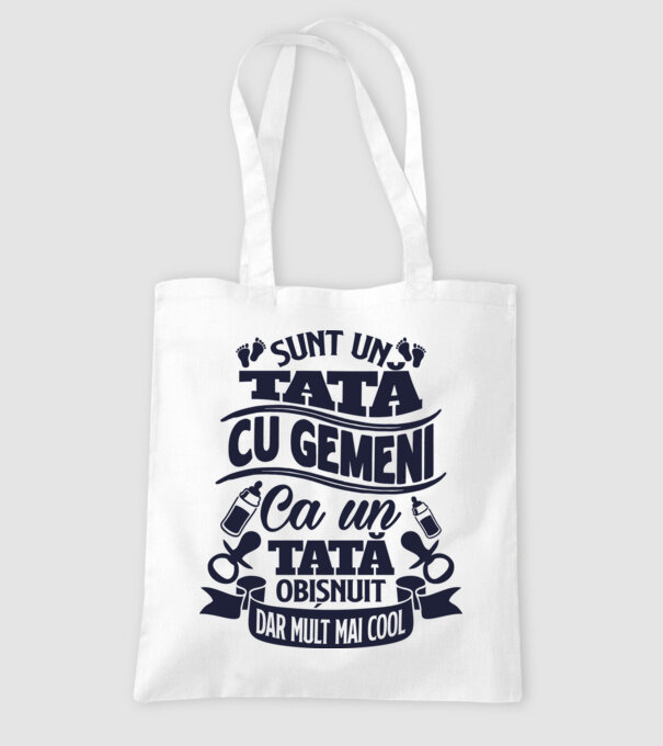 Sunt un tată cu gemeni, ca un tată obișnuit, dar mult mai cool model alb pe tricou