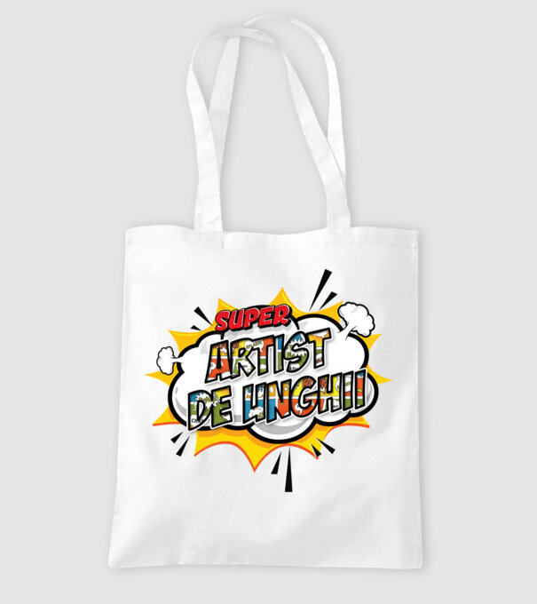 Super Artist de unghii model alb pe tricou