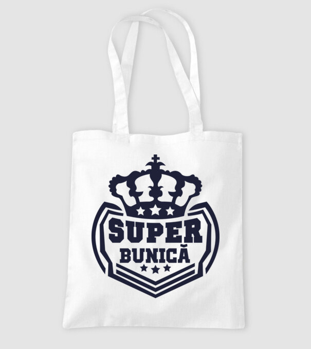 super bunică model alb pe tricou