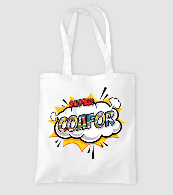 Super Coafor model alb pe tricou