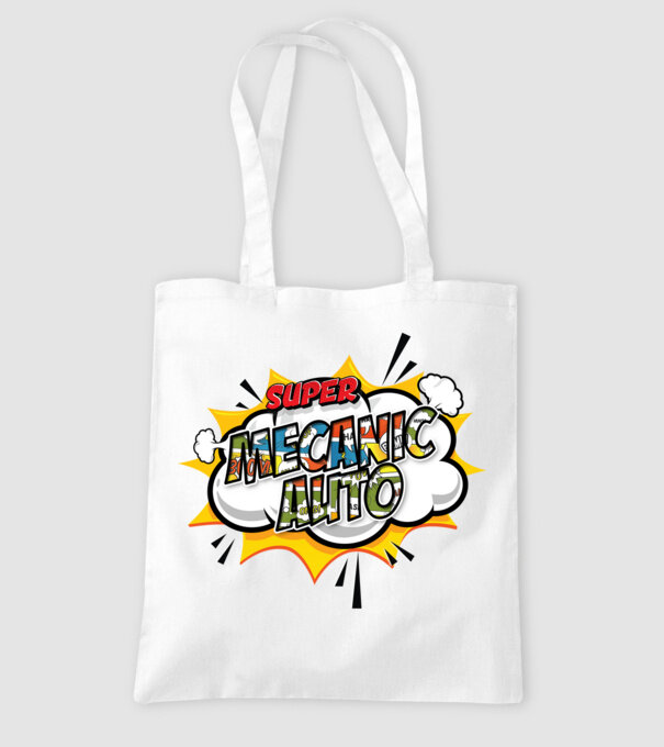 Super mecanic auto model alb pe tricou