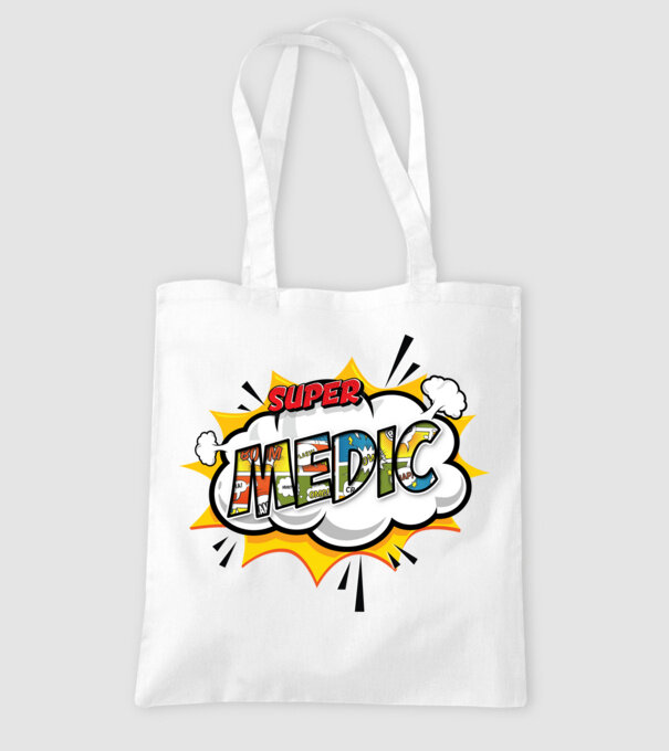 Super Medic model alb pe tricou