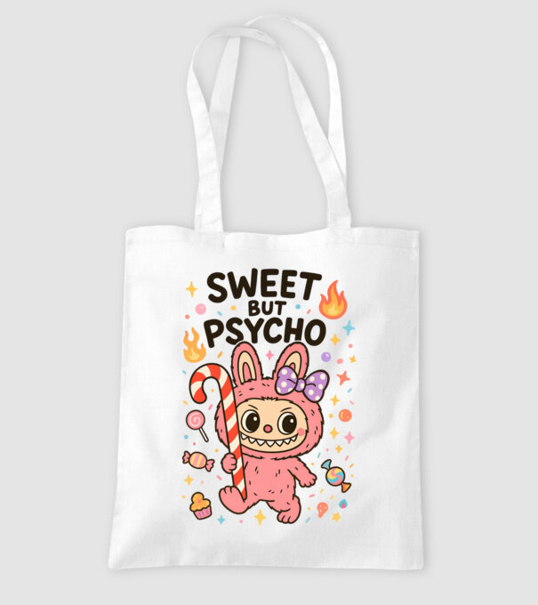 Sweet but psycho model alb pe tricou