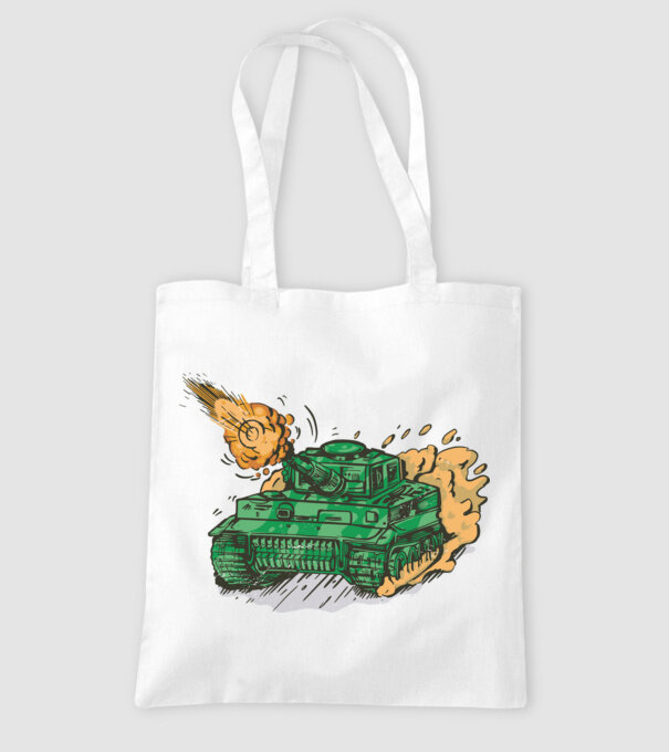 Tancuri model alb pe tricou