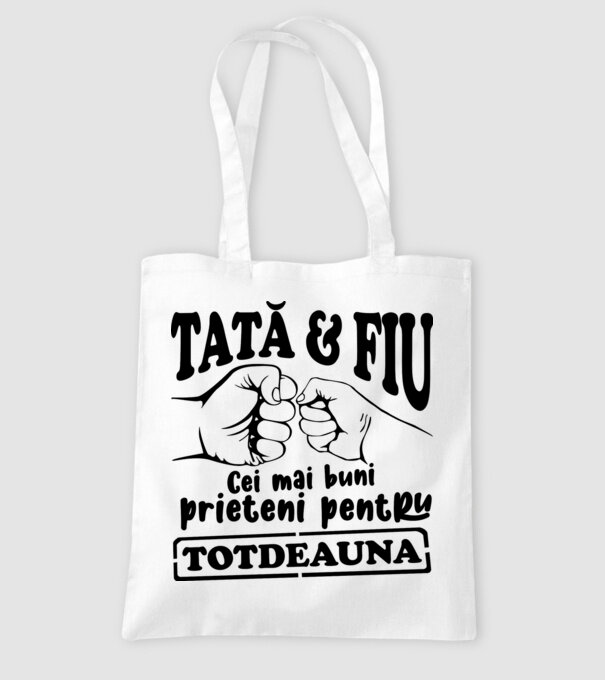 tată & fiu - cei mai buni prieteni pentru totdeauna model alb pe tricou