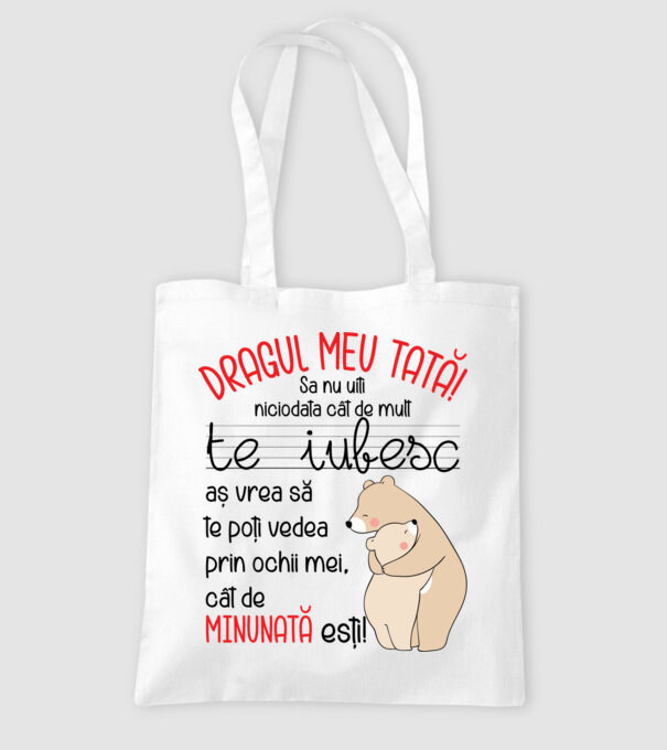 Tată Cât de minunat ești model alb pe tricou