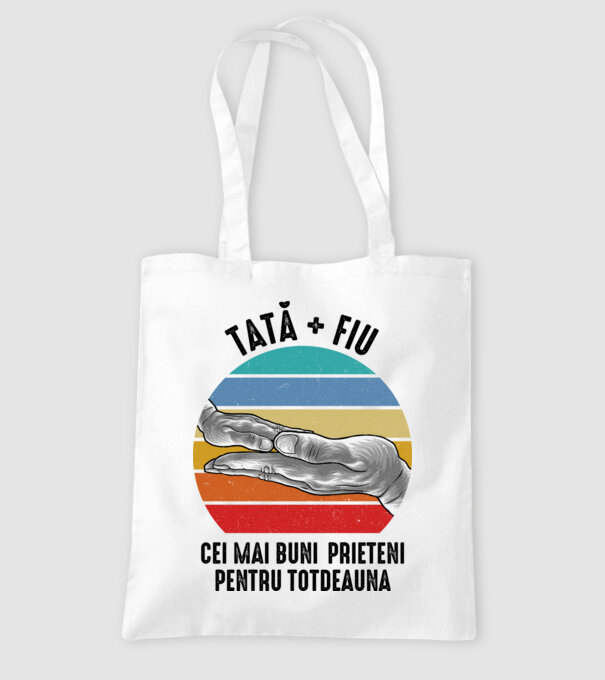 Tată - fiu - Cei mai buni prieteni pentru totdeauna model alb pe tricou