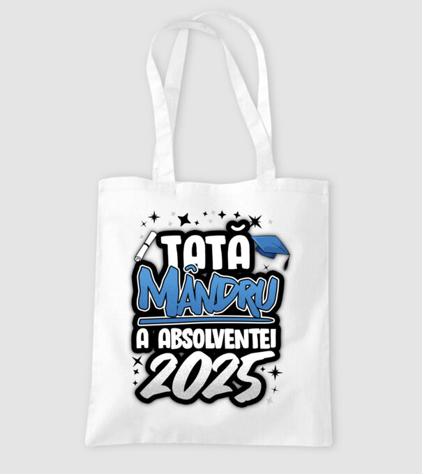 Tată MÂNDRU a absolventei model alb pe tricou
