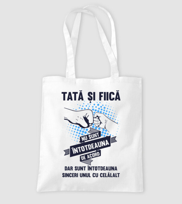 Tată și Fiică - nu sunt întotdeauna de acord, dar sunt întotdeauna sinceri unul cu celălalt model alb pe tricou