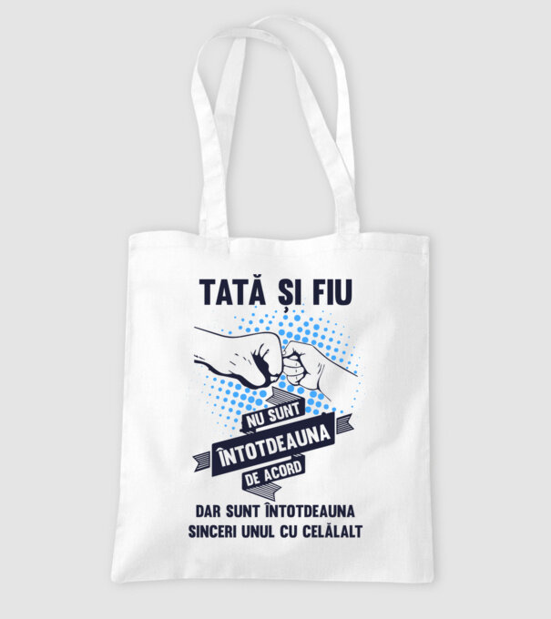 Tată și Fiu - nu sunt întotdeauna de acord, dar sunt întotdeauna sinceri unul cu celălalt model alb pe tricou