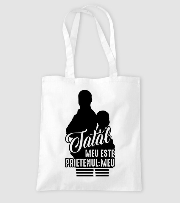 tatăl meu este prietenul meu model alb pe tricou