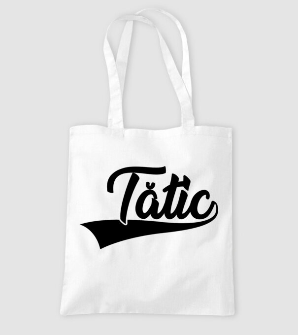 tătic model alb pe tricou