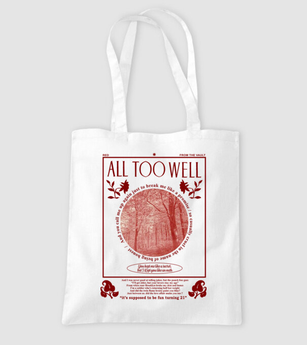 Taylor Swift All too well model alb pe tricou