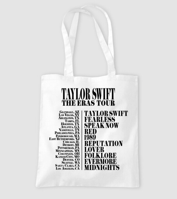 Taylor Swift Eras tour back model alb pe tricou