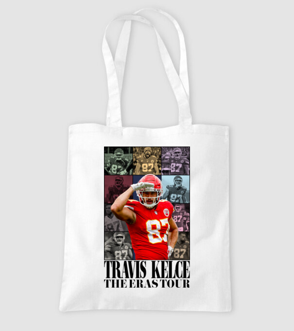 Taylor Swift Eras Travis Kelce model alb pe tricou