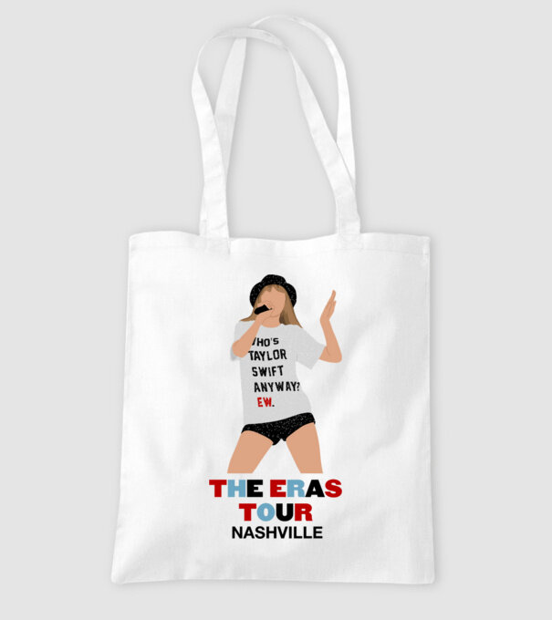 Taylor Swift The Eras Tour Nashville 2 model alb pe tricou