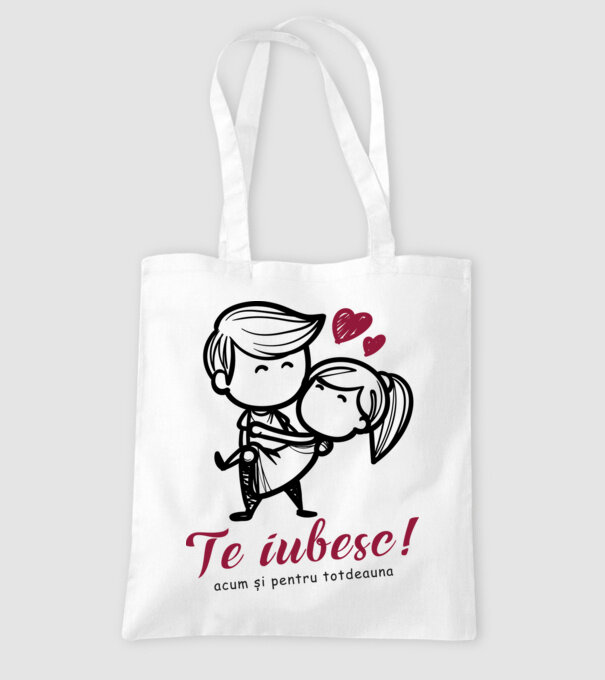 te iubesc! model alb pe tricou