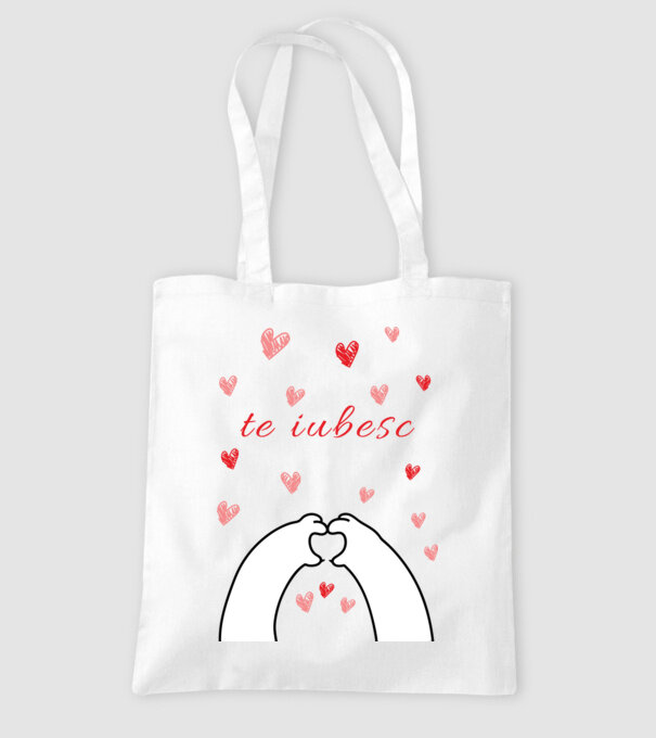 te iubesc model alb pe tricou