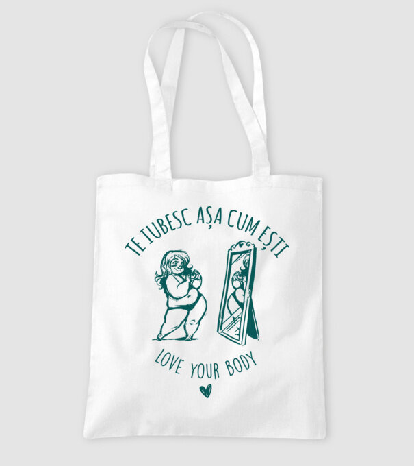 Te iubesc așa cum ești model alb pe tricou