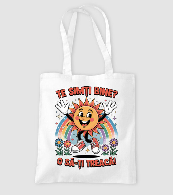 Te simți bine? model alb pe tricou