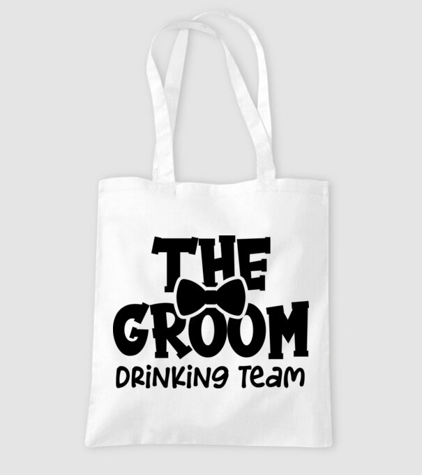 The Groom model alb pe tricou