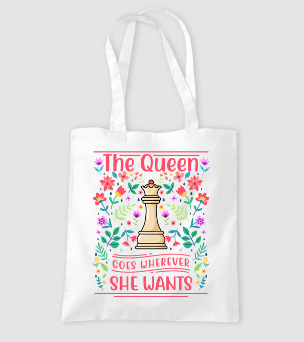the queen goes wherever she wants model alb pe tricou