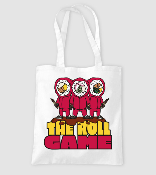 the roll game squid game model alb pe tricou