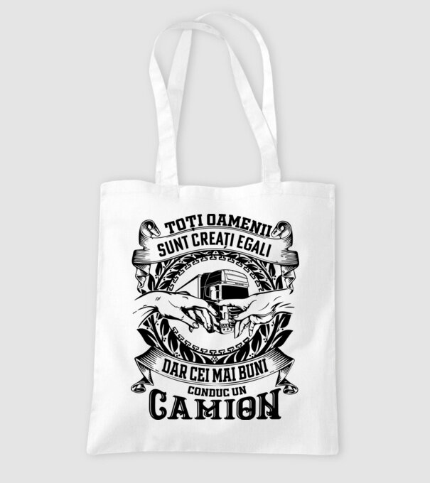 toți oamenii sunt creați egali, dar cei mai buni conduc un camion model alb pe tricou