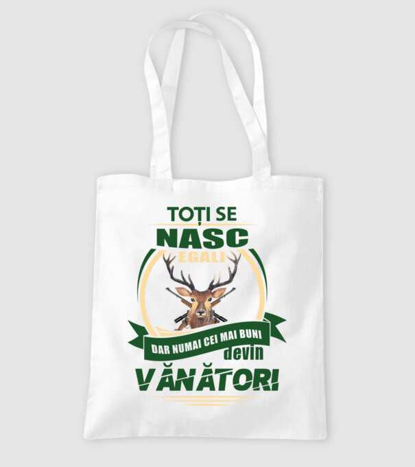 Toți se nasc egali, dar numai cei mai buni devin vânători model alb pe tricou