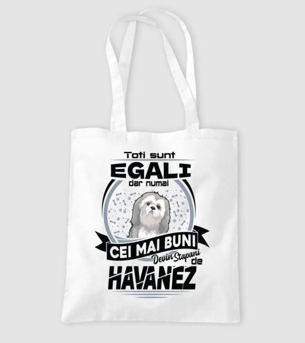 Toți sunt egali, dar numai cei mai buni devin stăpâni de havanez model alb pe tricou