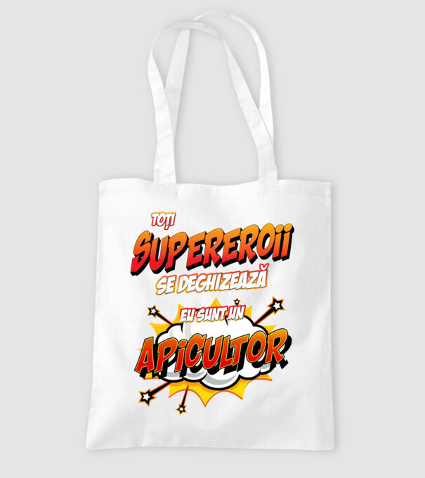 Toți supereroii se deghizează, eu sunt un apicultor model alb pe tricou