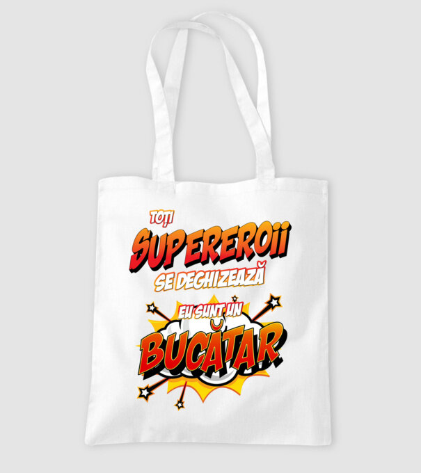 Toți supereroii se deghizează, eu sunt un bucătar model alb pe tricou