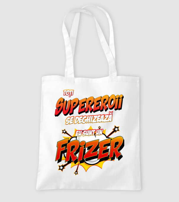 toți supereroii se deghizează, eu sunt un frizer/coafor model alb pe tricou