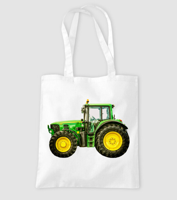 TRACTOR model alb pe tricou