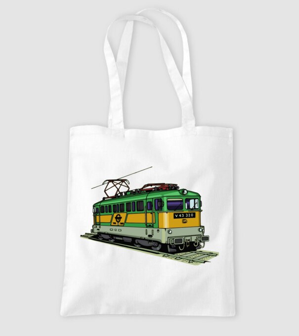 Trenuri model alb pe tricou
