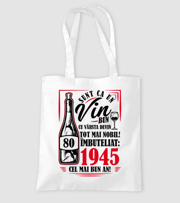 Un Vin Bun 1945 - Alb model alb pe tricou