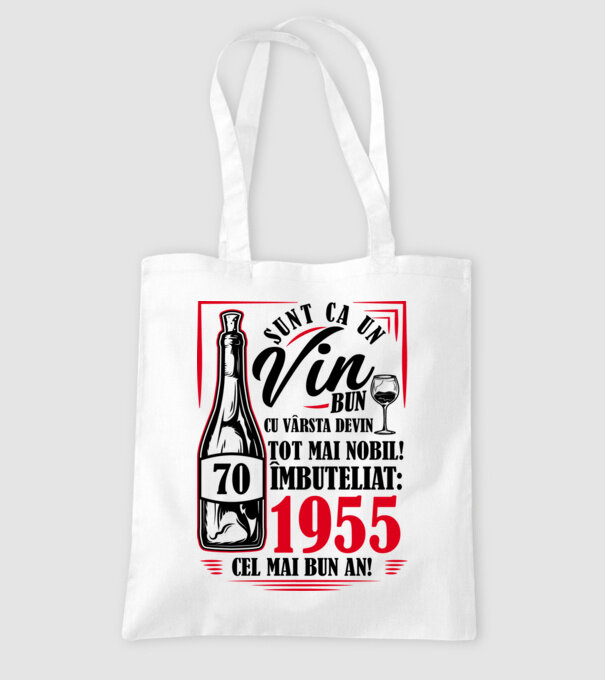 Un Vin Bun 1955 - Alb model alb pe tricou