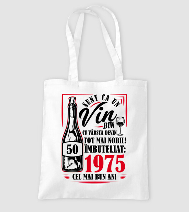 Un Vin Bun 1975 - Alb model alb pe tricou
